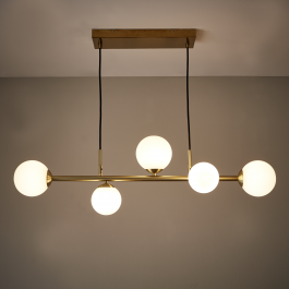 CALLAS CHANDELIER METAL GOLD D12 CM 5XG9