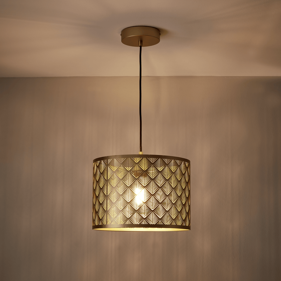 Lampadario galati metallo oro d30 cm e27