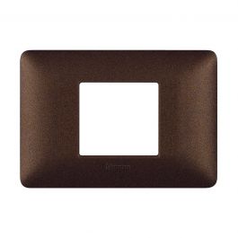MATIX PLATE 2 PLACES CENTRED DARK BROWN