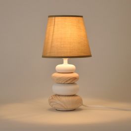 NAVALA CERAMIC TABLE LAMP BEIGE H36 CM E14=40W