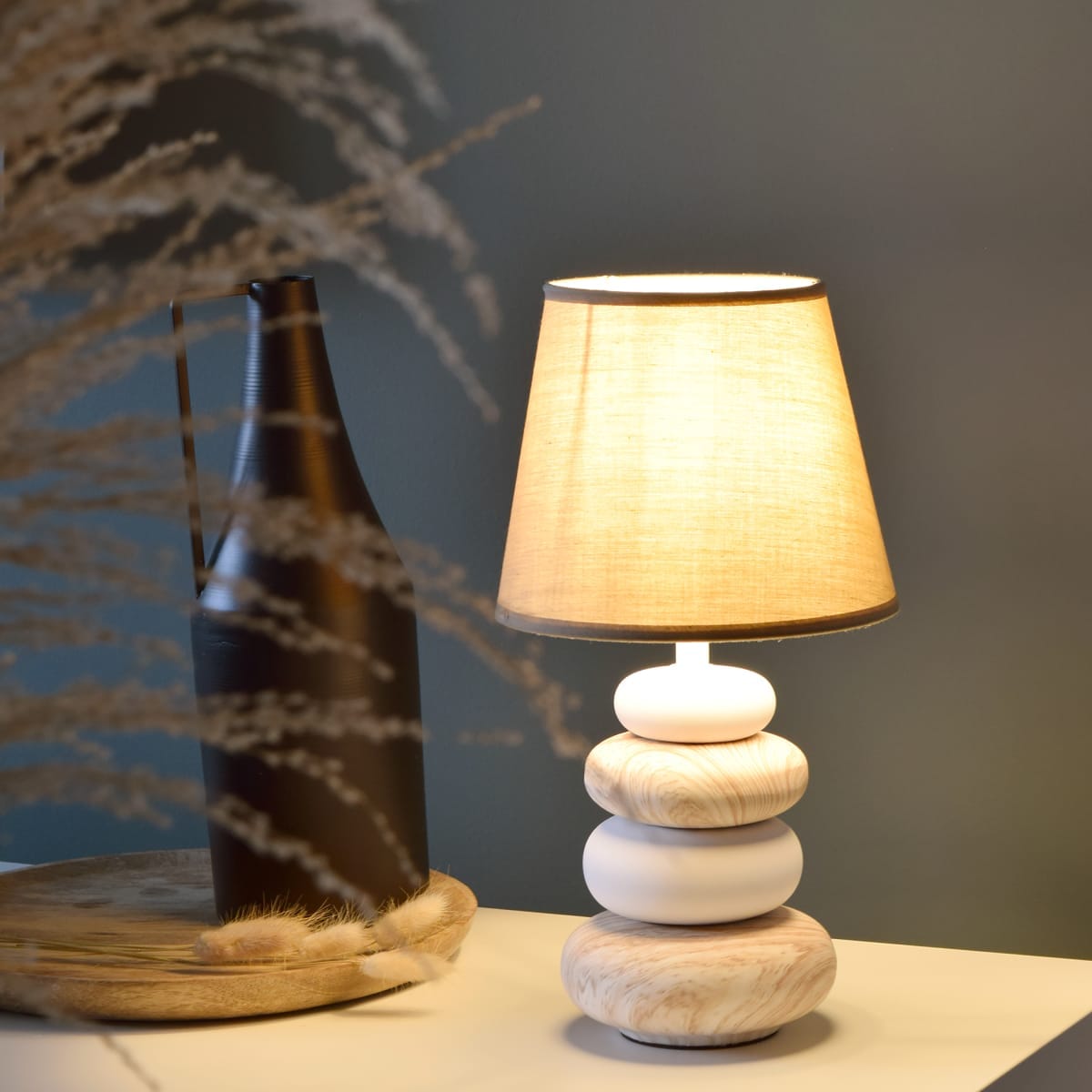 Bricocenter NAVALA CERAMIC TABLE LAMP BEIGE H36 CM E14=40W