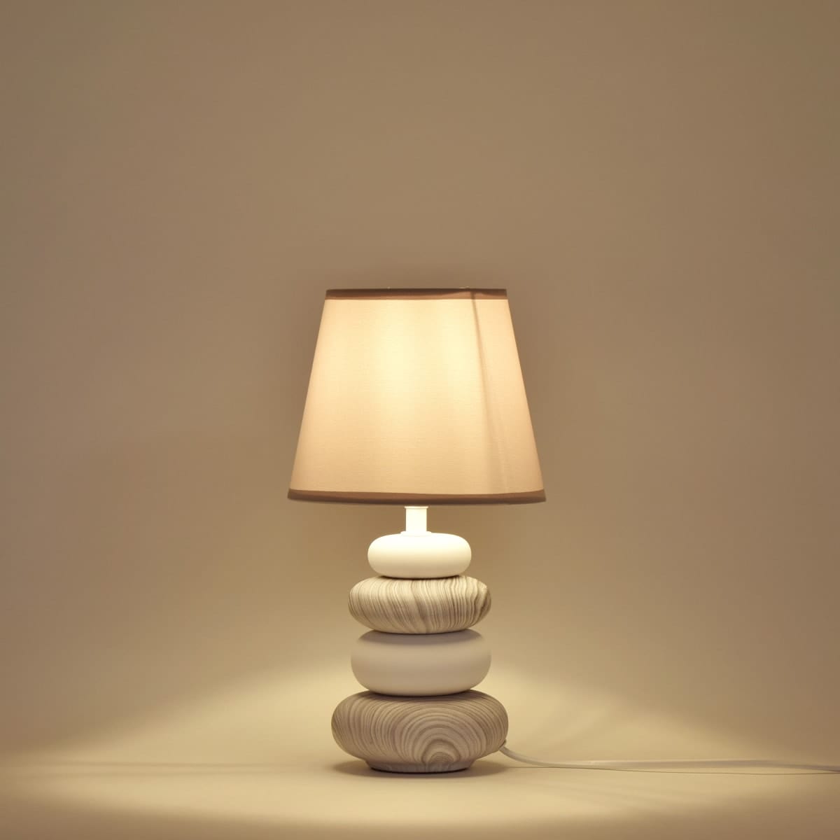 Bricocenter TABLE LAMP NAVALA CERAMIC GREY H36 CM E14=40W