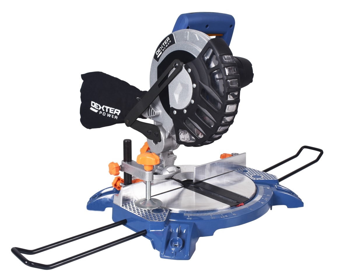 DEXTER 1700W 210MM MITRE SAW, ALUMINIUM BASE, WITHOUT LASER