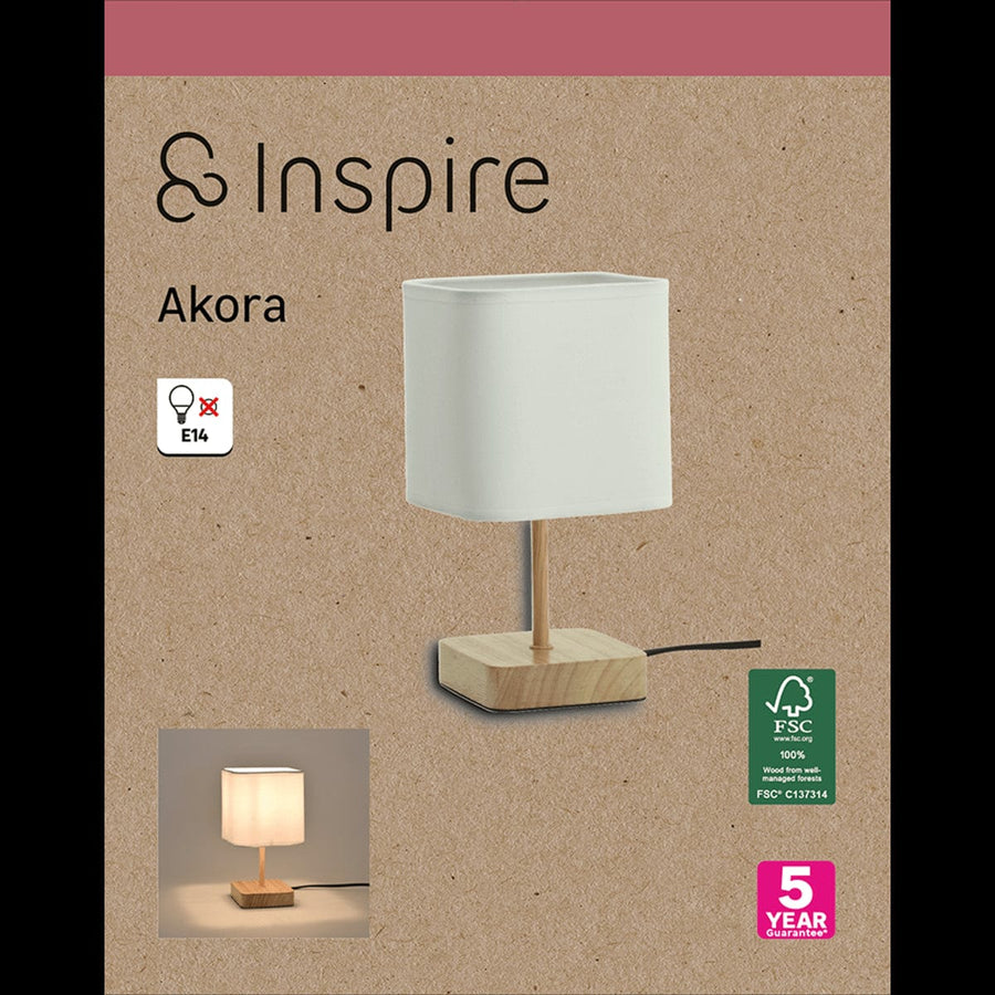 Bricocenter LAMPADA DA TAVOLO AKORA BIANCO H23 CM E14=40W