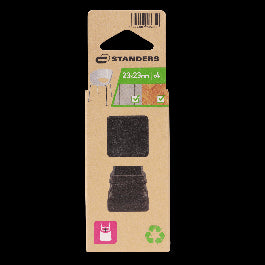 TIPS 25X25MM BLACK PLASTIC 4PCS