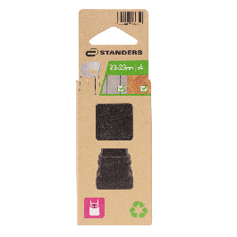 TIPS 25X25MM BLACK PLASTIC 4PCS