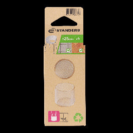 PLASTIC SOCK D25 MM TRANSPARENT, 4 PIECES