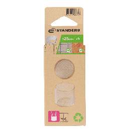 PLASTIC SOCK D25 MM TRANSPARENT, 4 PIECES