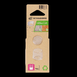 PLASTIC SOCK D22 MM TRANSPARENT, 4 PIECES