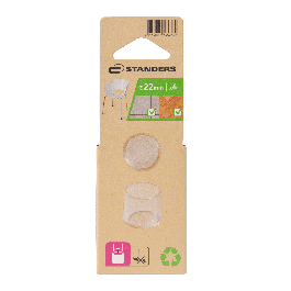 PLASTIC SOCK D22 MM TRANSPARENT, 4 PIECES