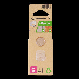 PLASTIC SOCK D20 MM TRANSPARENT, 4 PIECES