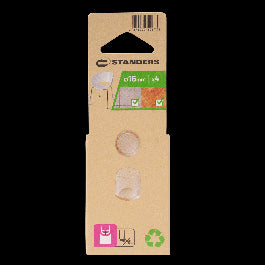 PLASTIC SOCK D16 MM TRANSPARENT, 4 PIECES