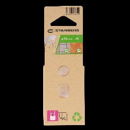 PLASTIC SOCK D14 MM TRANSPARENT, 4 PIECES