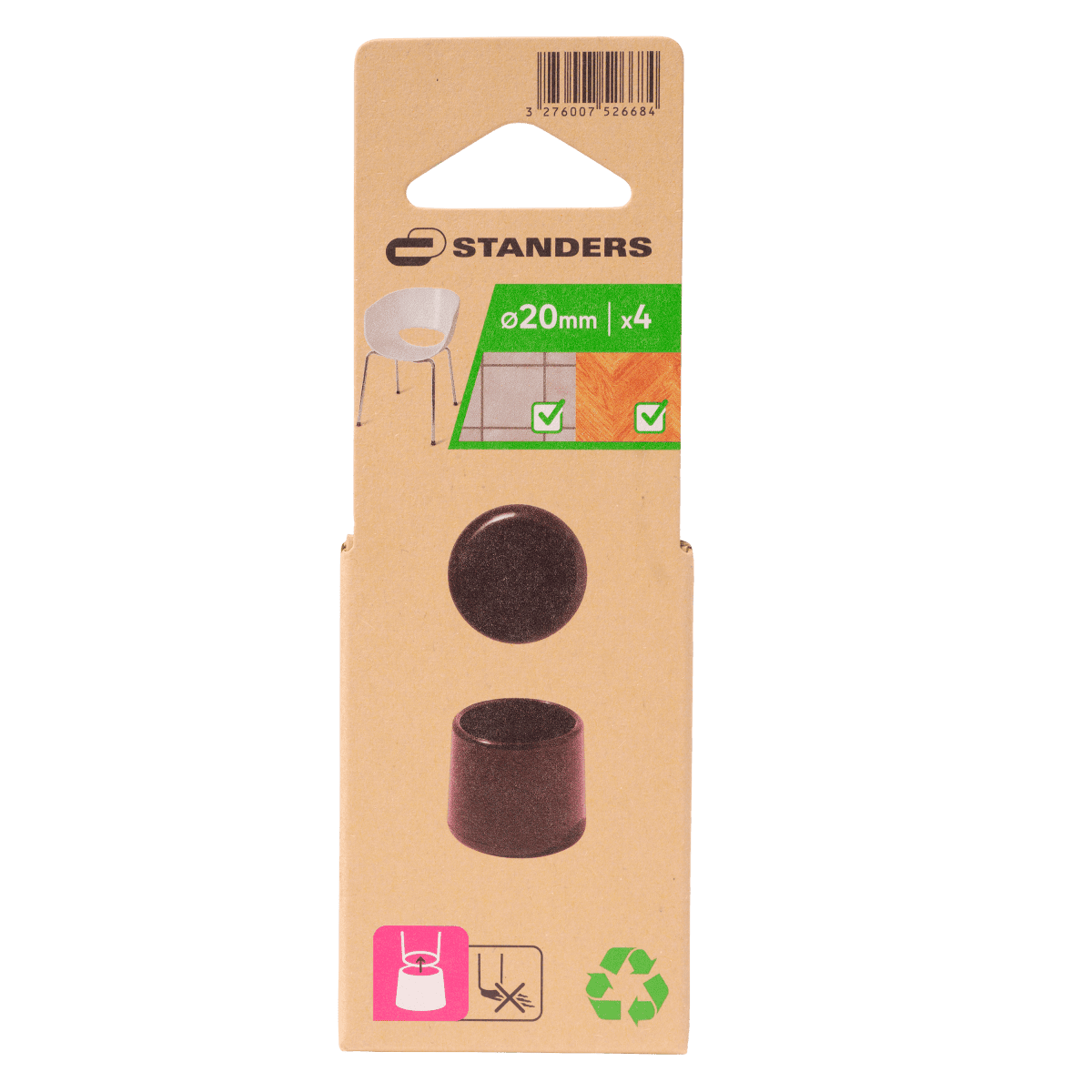 TIPS 20MM BLACK PLASTIC 4PCS