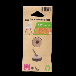 FELT WITH STANDERS SCREW D 24 MM BEIGE, 4 PIECES
