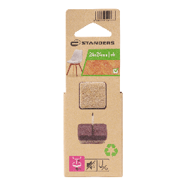 FELT WITH NAIL STANDERS 24 X 24 MM BEIGE , 4 PIECES