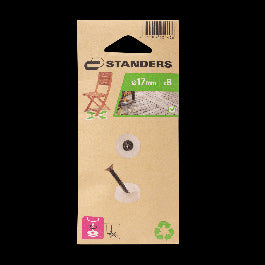 OUTDOOR STANDERS D 17 MM TRANSPARENT, 4 PIECES