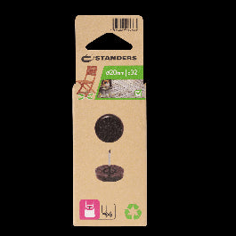 OUTDOOR SKID SLIDE WITH NAIL STANDERS D 20 MM BROWN, 32 PIECES