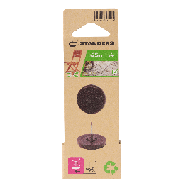 OUTDOOR SKID WITH NAIL STANDERS D 25 MM BROWN, 4 PIECES