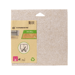 FELT PADS 4MM ADHESIVE 200X200MM BC 1PCS