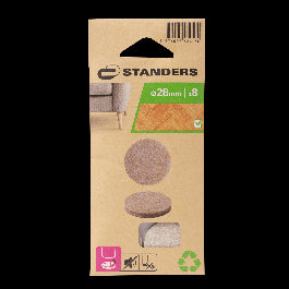 4MM ADHESIVE FELT PADS DIA. 28MM. 8PZ