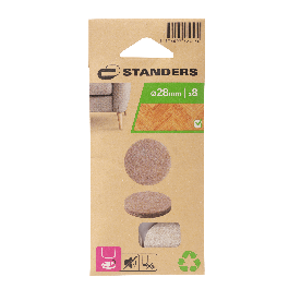 4MM ADHESIVE FELT PADS DIA. 28MM. 8PZ