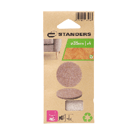 4MM ADHESIVE FELT PADS DIA. 35MM. 4PZ