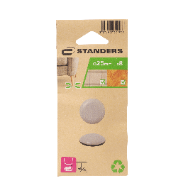 ADHESIVE TIPS DIA. 25MM GREY 8PCS