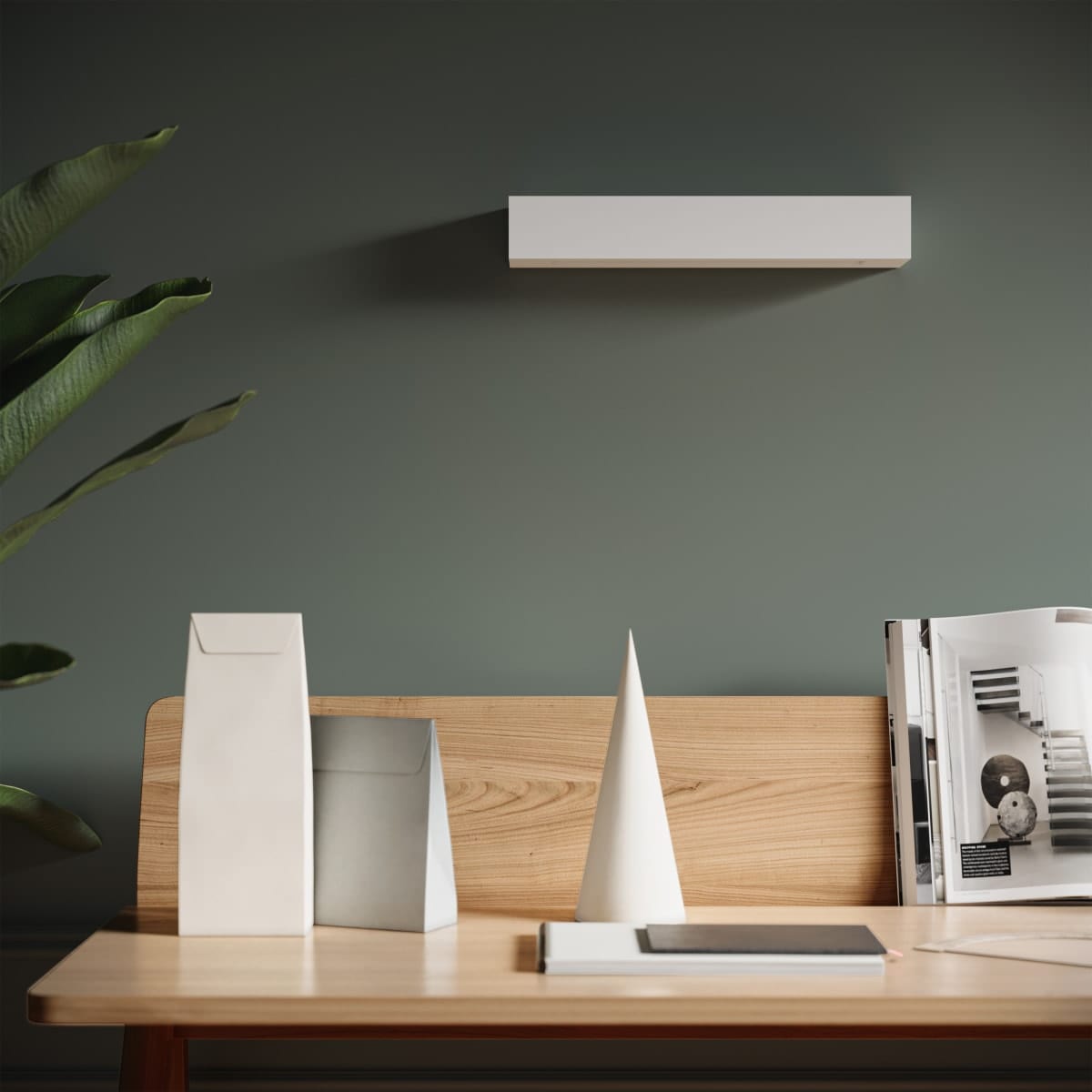 Bricocenter MALO CHALK WHITE WALL LIGHT 45X7X9CM 2XE14