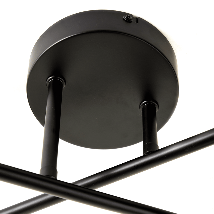 Lina metal black ceiling light, 4xE27, 40W