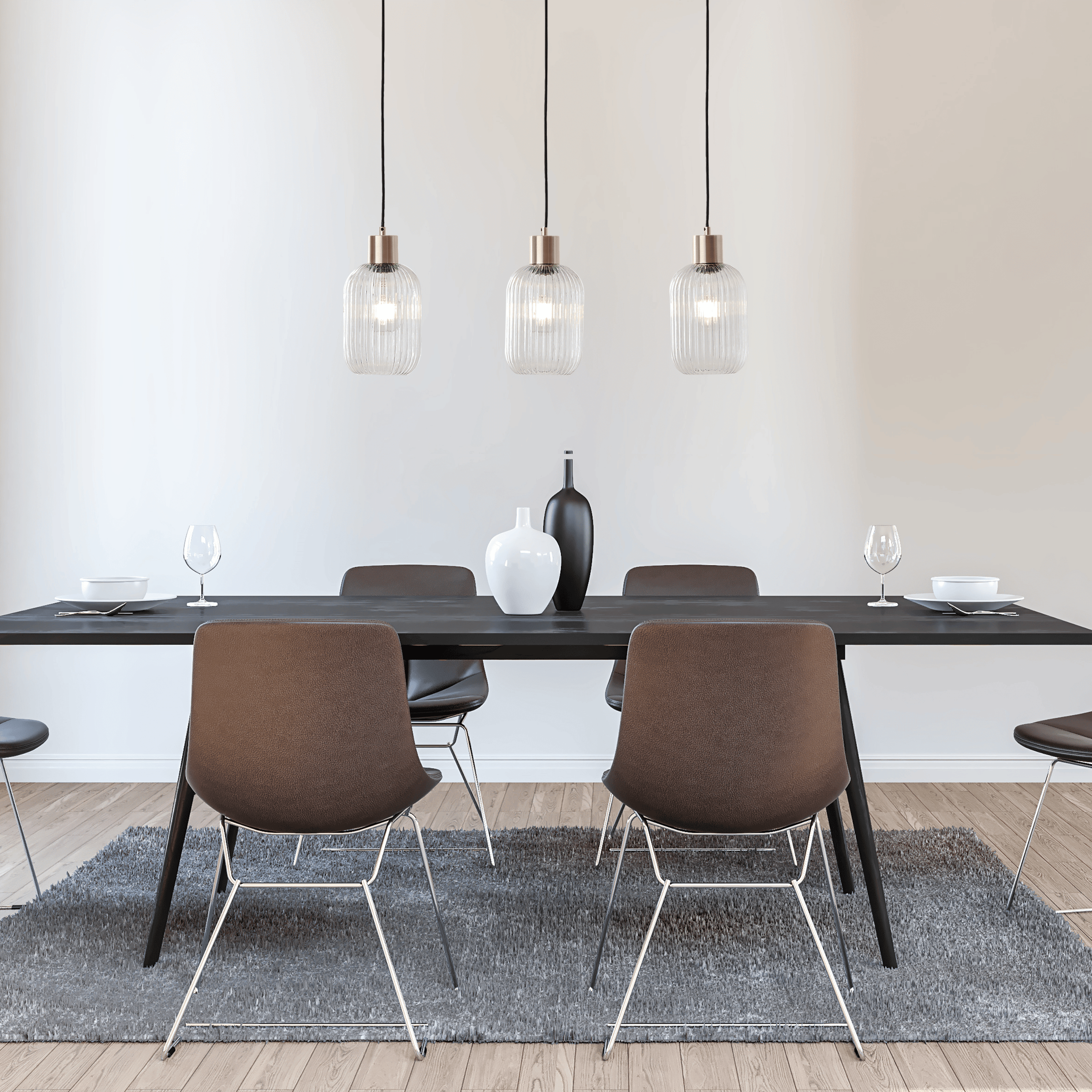 DIPSY GLASS AND METAL GOLD CHANDELIER D25