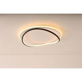 CEILING LIGHT VALE ALUMINIUM BLACK AND WHITE D50 CMLED 69W CCT DIMMABLE WITH REMOTE CONTROL