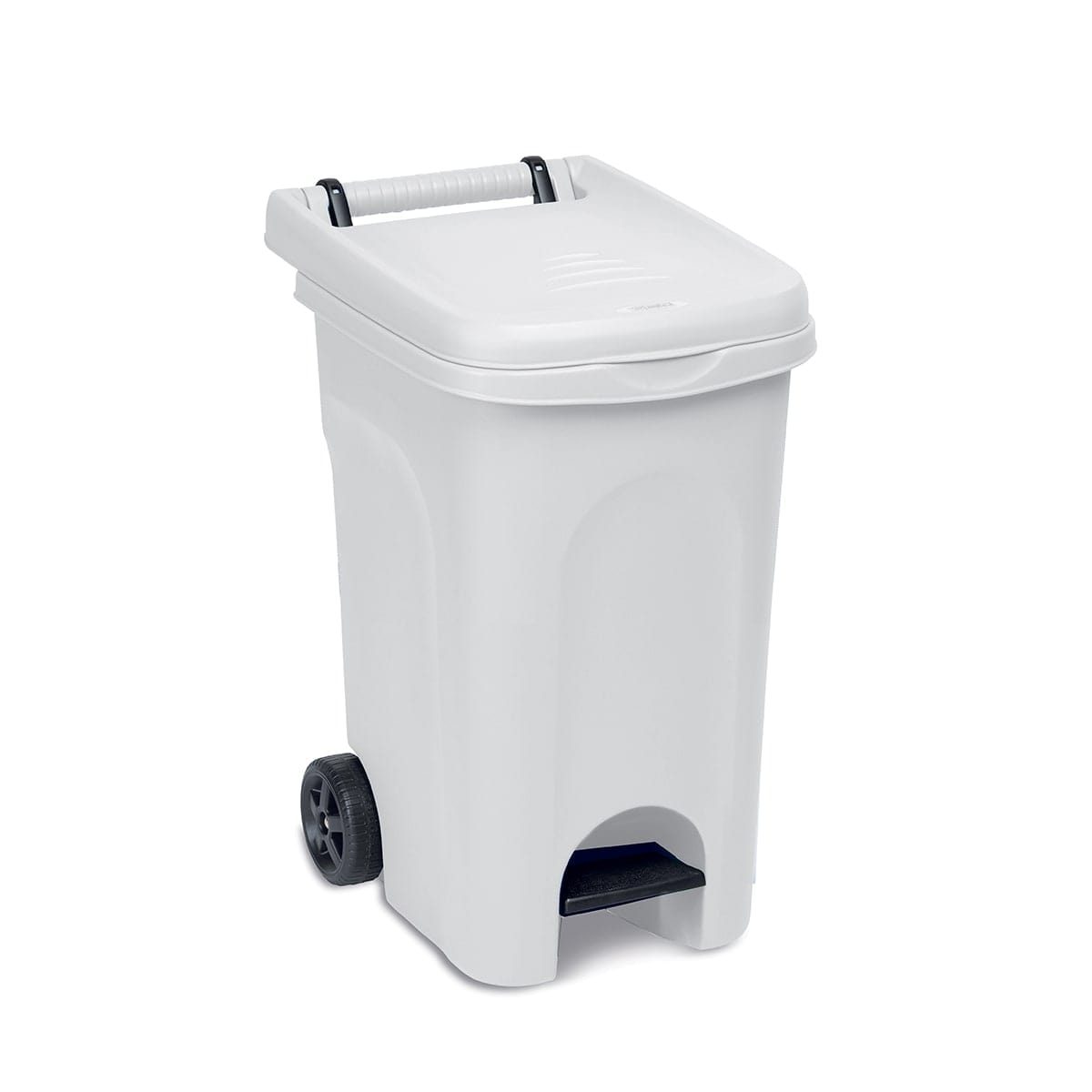 Bricocenter PEDAL BIN WHITE URBAN SYSTEM 60LT WITH WHEELS