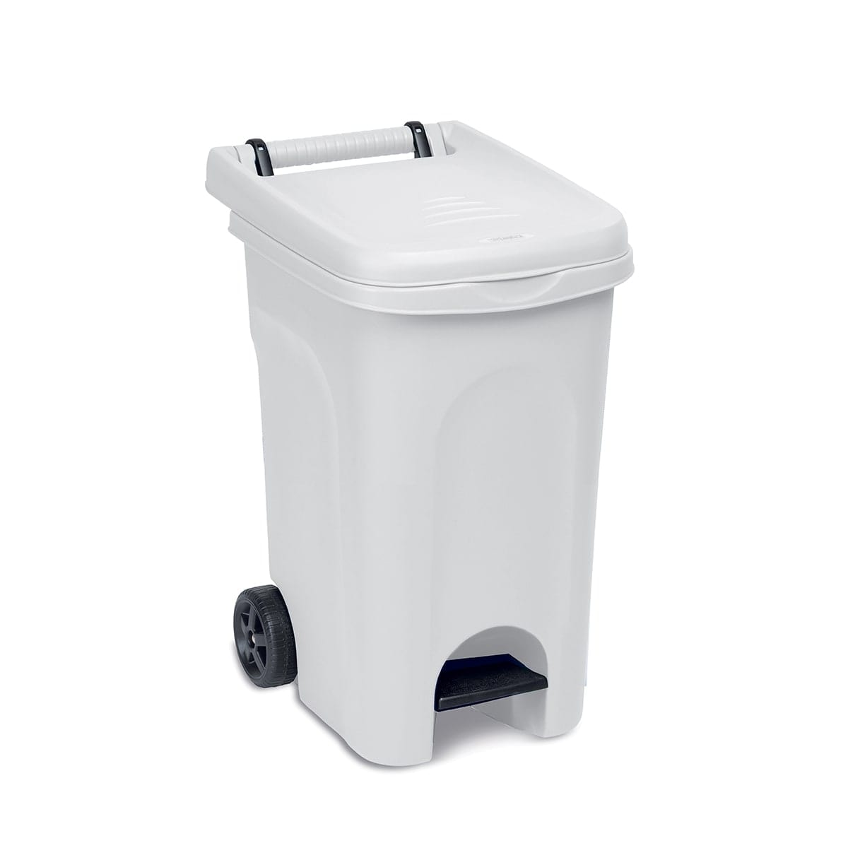 Bricocenter PEDAL BIN WHITE URBAN SYSTEM 60LT WITH WHEELS