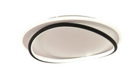 VALE ALUMINIUM CEILING LAMP BLACK AND WHITE D40 CM LED 52W CCT DIMMABLE WITH REMOTE CONTROL