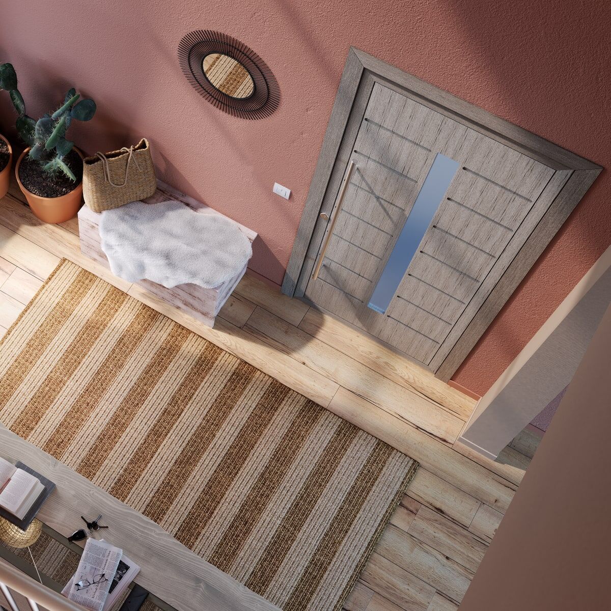 CREAM WHITE 60X90CM LONG PILE POLYESTER CARPET