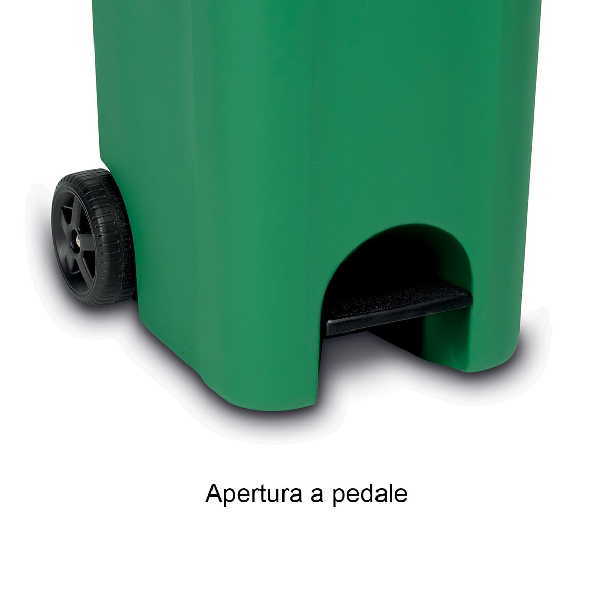 GREEN URBAN SYSTEM 60LT PEDAL DUSTBIN WITH WHEELS