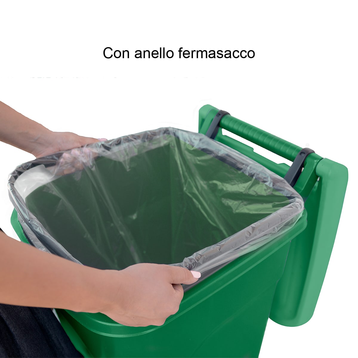 GREEN URBAN SYSTEM 60LT PEDAL DUSTBIN WITH WHEELS