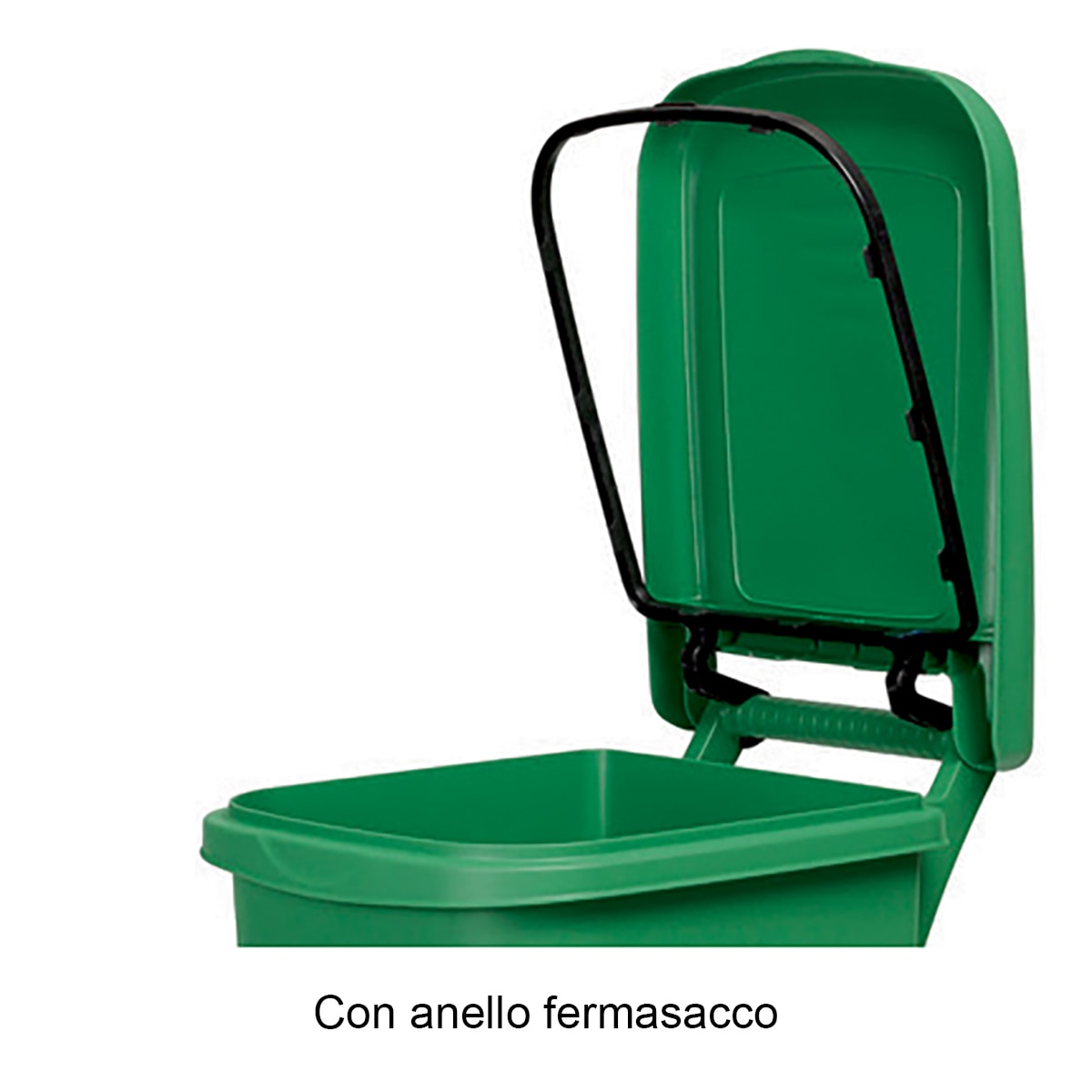 GREEN URBAN SYSTEM 60LT PEDAL DUSTBIN WITH WHEELS