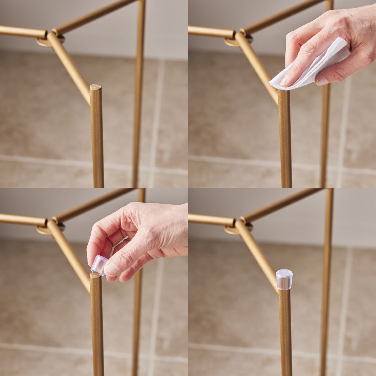 PLASTIC SOCK D18 MM TRANSPARENT, 4 PIECES
