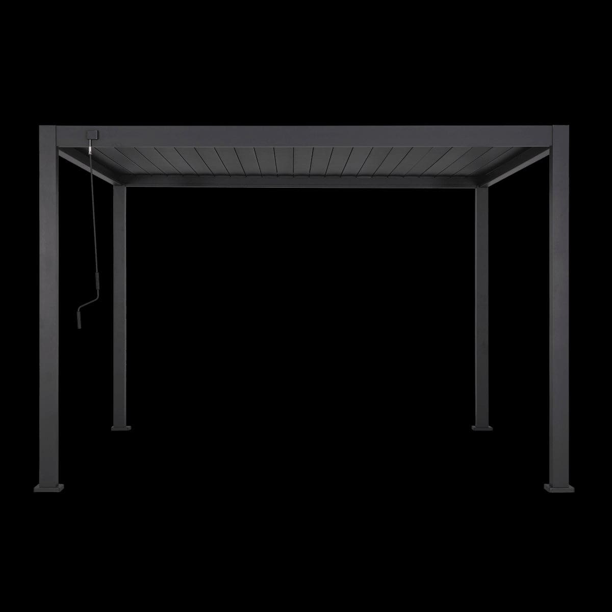 Bricocenter NATERIAL MODUS BIOCLIMATIC PERGOLA FULL ALU 3.6MX3.6M H2.5M DARK GRAY