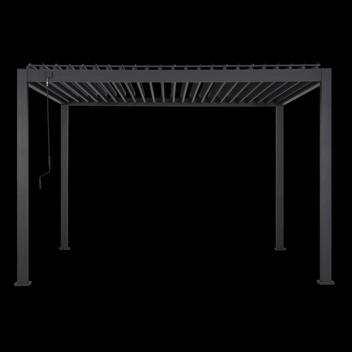 Bricocenter NATERIAL MODUS BIOCLIMATIC PERGOLA FULL ALU 3.6MX3.6M H2.5M DARK GRAY