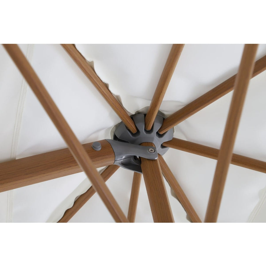 Bricocenter OMBRELLONE NATERIAL AGORA DECENTRATO STRUTTURA ALLUMINIO EFFETTO TEAK 290X390