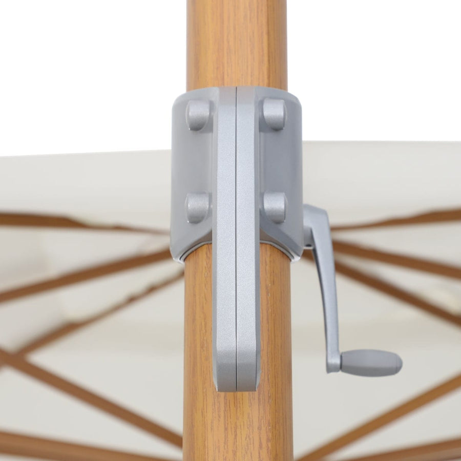 Bricocenter OMBRELLONE NATERIAL AGORA DECENTRATO STRUTTURA ALLUMINIO EFFETTO TEAK 290X390