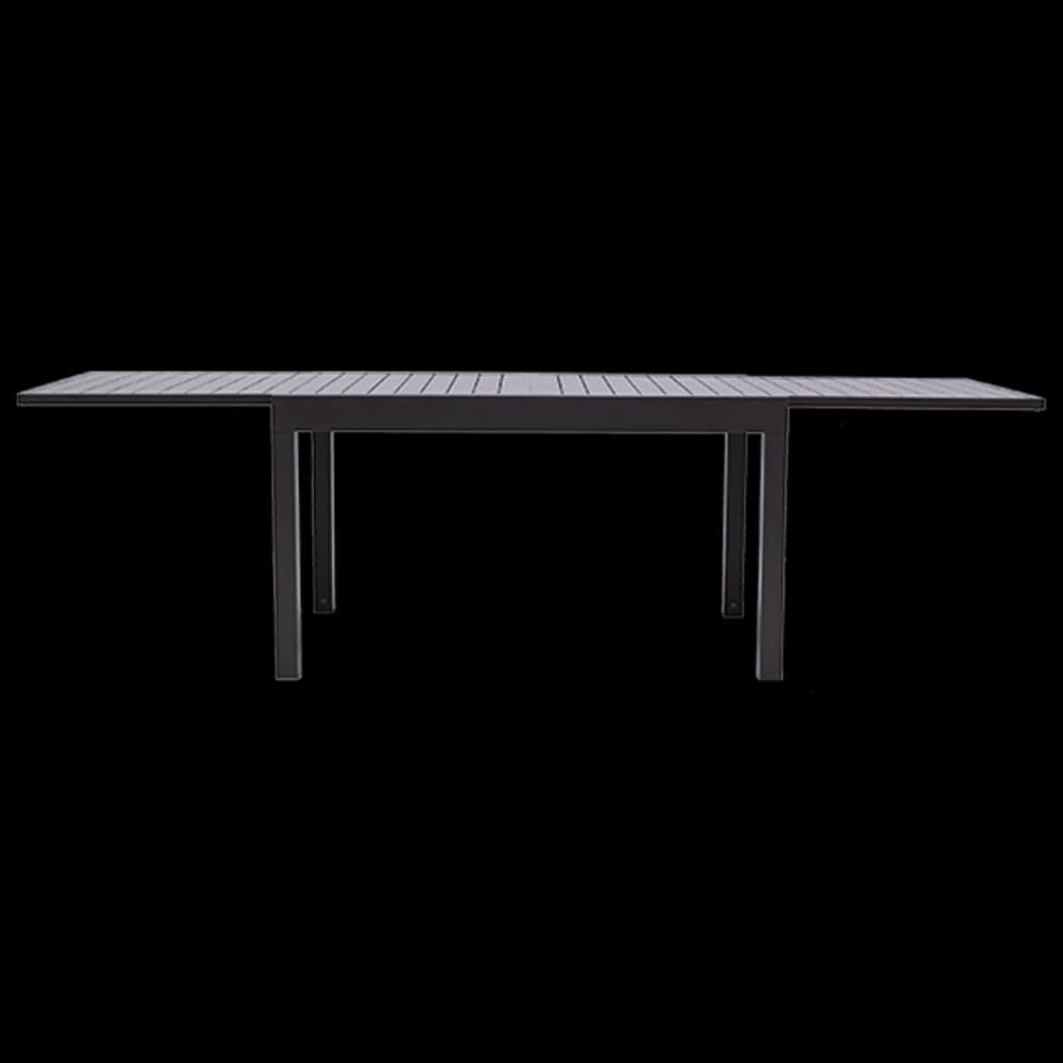 Bricocenter NATERIAL LYRA II FULL ALU 135/270X90 DARK GRAY EXTENDABLE DINING TABLE