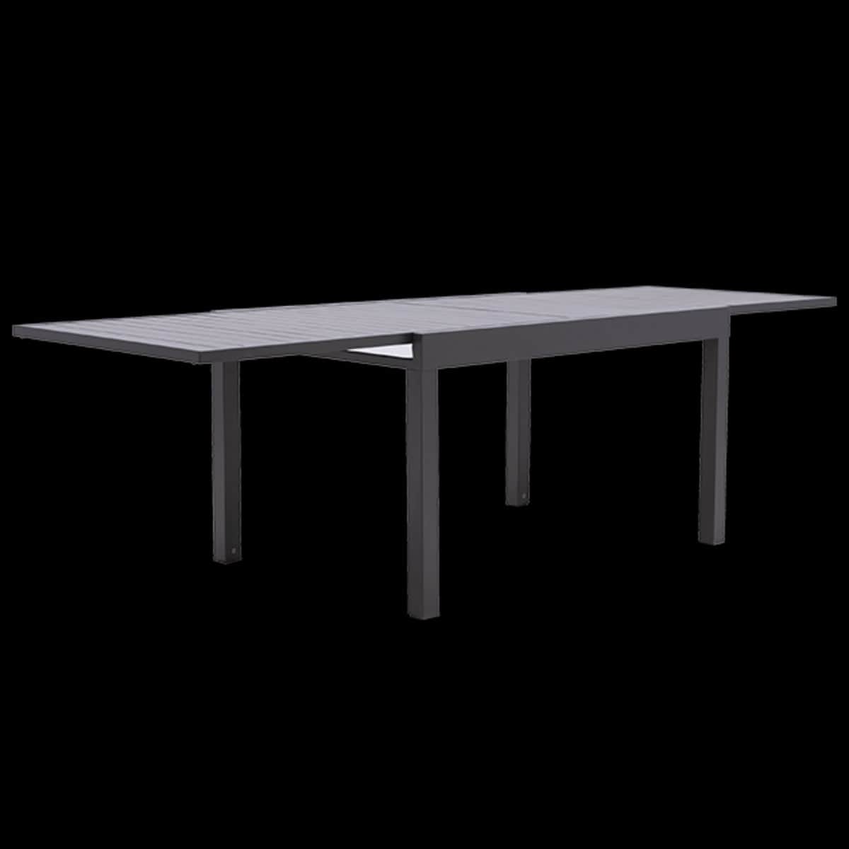 Bricocenter NATERIAL LYRA II FULL ALU 135/270X90 DARK GRAY EXTENDABLE DINING TABLE