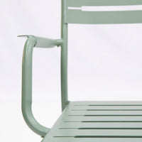 CAFE II STEEL LOW ARMCHAIR WITHOUT CUSHION GREEN