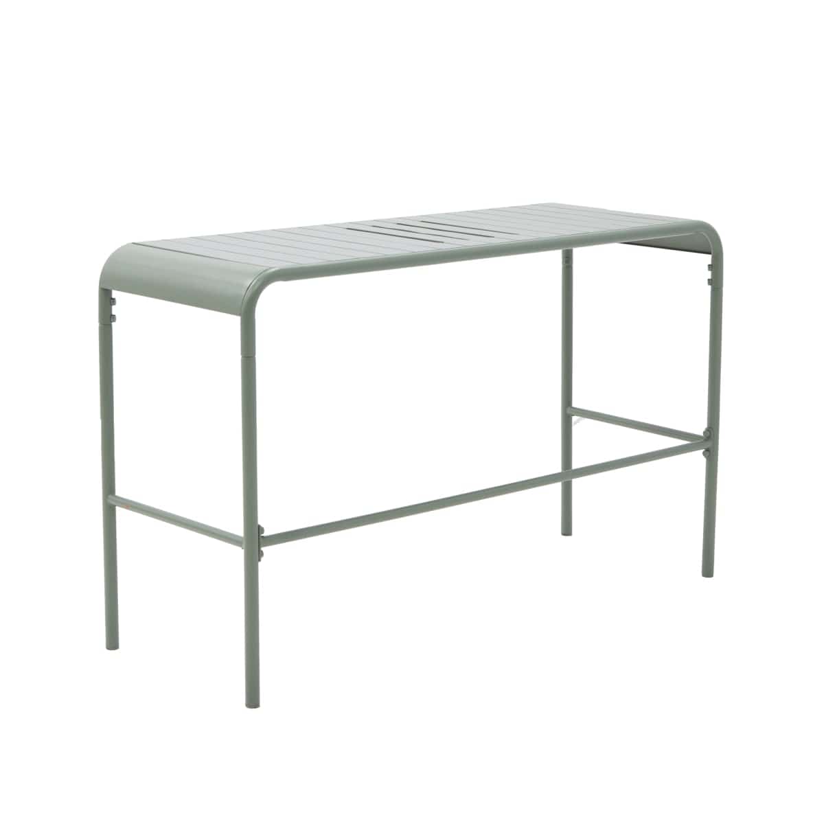 Bricocenter TAVOLO DA BALCONE CAFE II 120X45 FISSO 2-4POSTI IN ACCIAIO VERDE