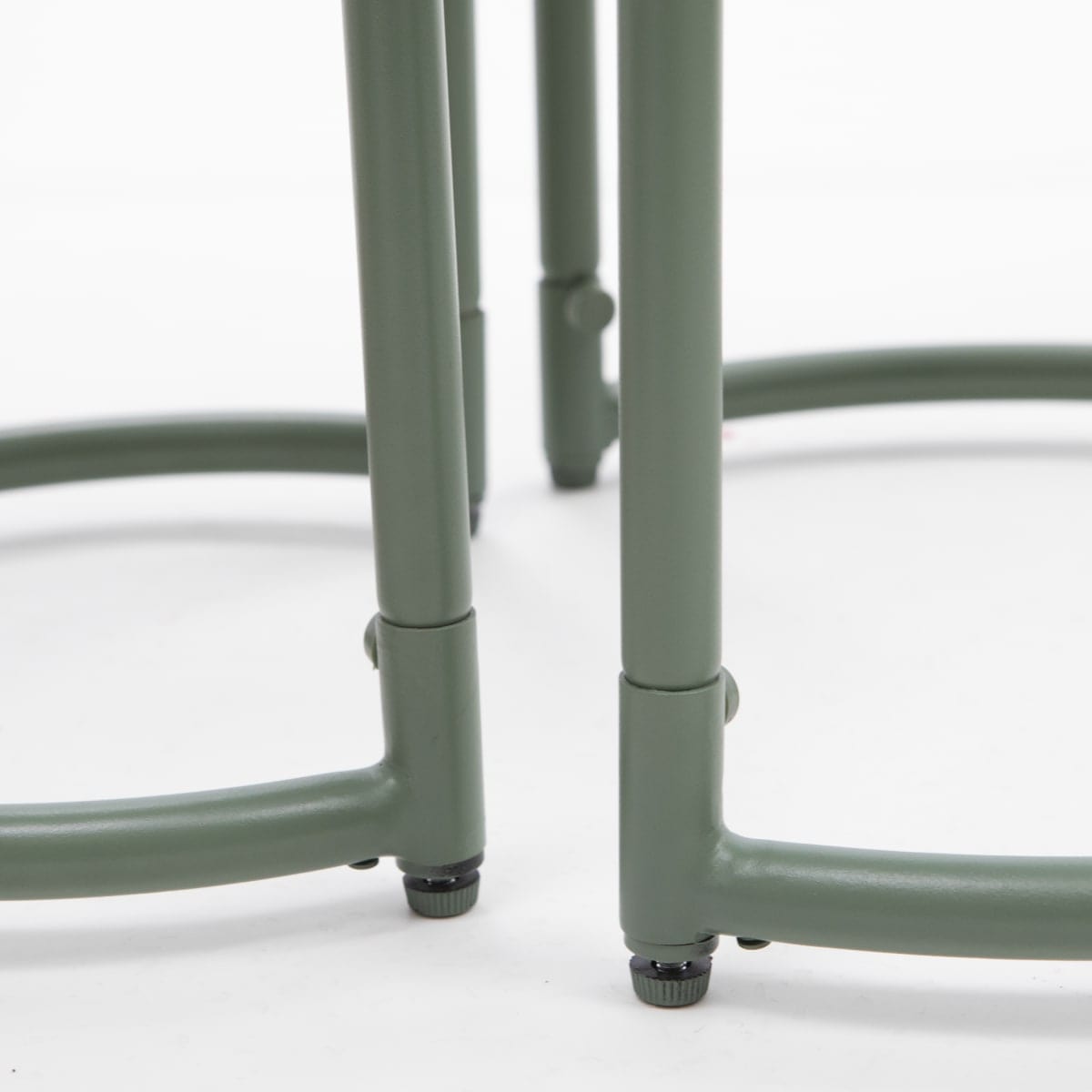 Bricocenter SET DI 2 TAVOLINI BASSI CAFE II GIGOGNE ACCIAIO D41H46 D31H41 VERDE