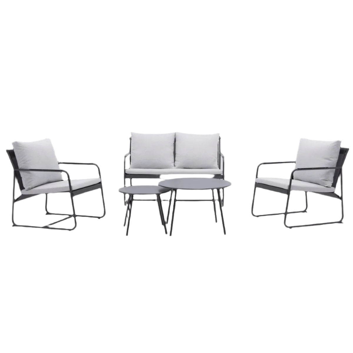 Bricocenter COFFEE SET NATERIAL 4 SEATER SOFA 2 ARMCHAIRS WITH CUSHIONS AND 2 LOW TABLES